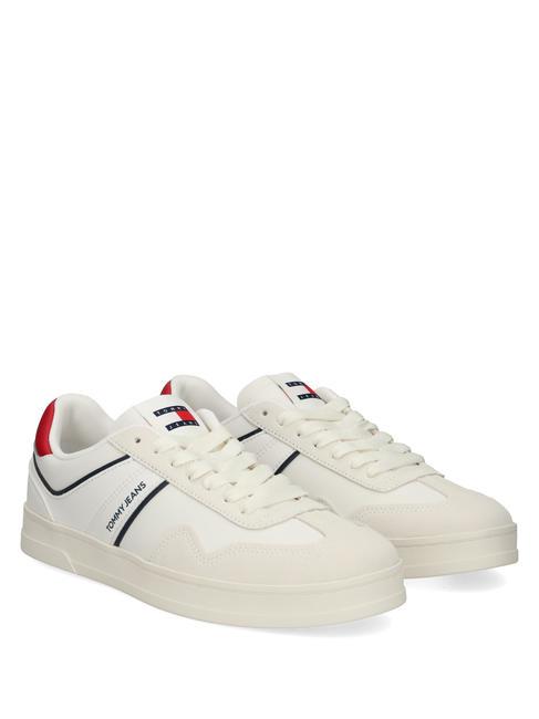 TOMMY HILFIGER TOMMY JEANS LEATHER RETRO CUPSOLE Sneakers in pelle rwb - Scarpe Uomo