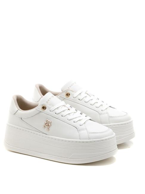 TOMMY HILFIGER TH PLATFORM COURT Sneakers alte ecru - Scarpe Donna