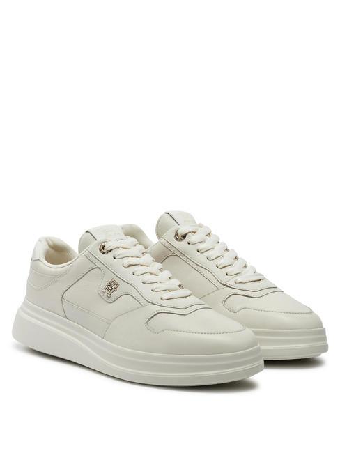 TOMMY HILFIGER LUX POINTY COURT  Sneakers in pelle ancient white - Scarpe Donna