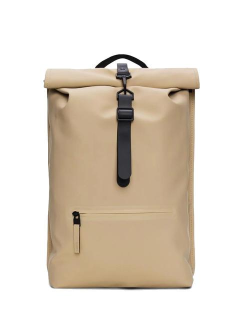 RAINS ROLLTOP RUCKSACK Zaino impermeabile grande sand - Zaini