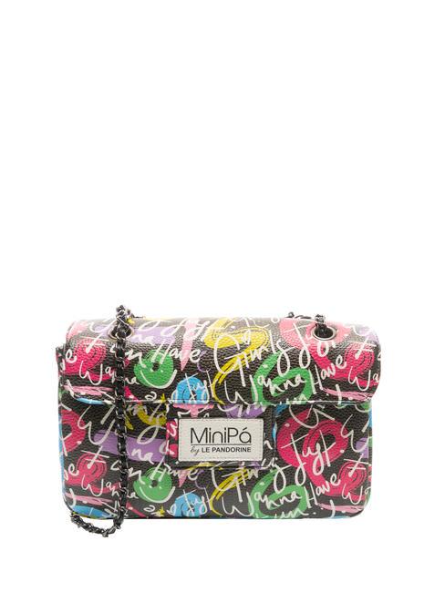 MINIPA' GRAFFITI Borsa con flap a tracolla Nero - Borse e accessori kids