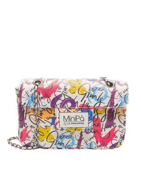 MINIPA' GRAFFITI Borsa con flap a tracolla bianco - Borse e accessori kids