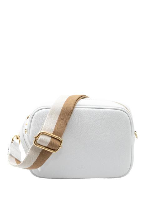 LESAC LUCIA Borsa pelle dollaro doppia tracolla  optical white - Borse Donna