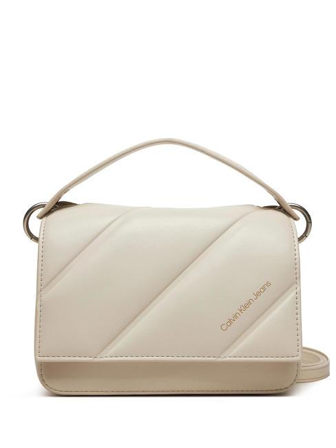 CALVIN KLEIN LINE QUILT  Mini Bag a mano, con tracolla eggshell - Borse Donna