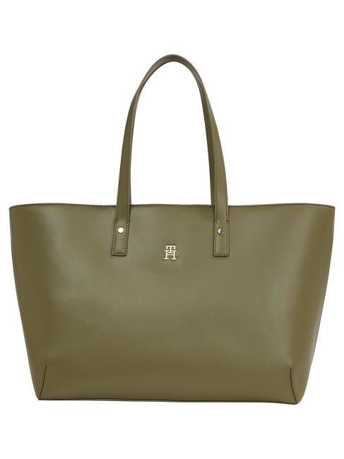 TOMMY HILFIGER CHIC  Shopping Bag a spalla utility olive - Borse Donna