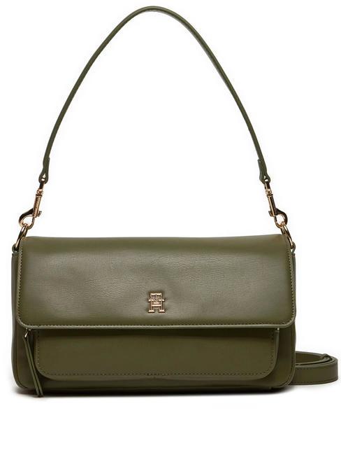 TOMMY HILFIGER SOFT UTILITY  Borsa a spalla, con tracolla utility olive - Borse Donna