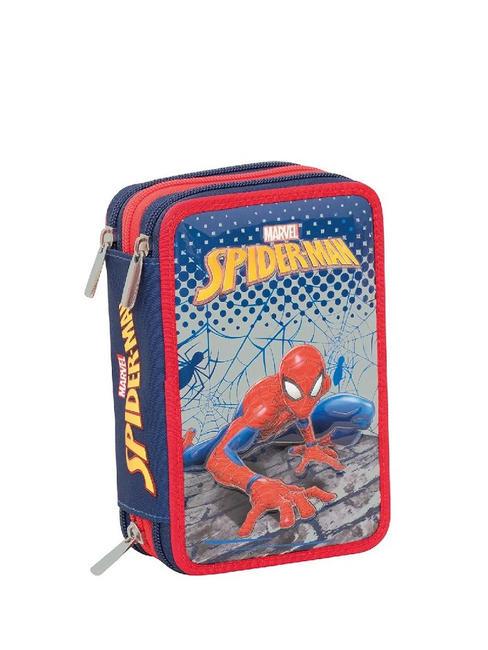 SPIDERMAN WEBBED WONDER Astuccio con kit scolastico completo bluedeep - Astucci e Accessori