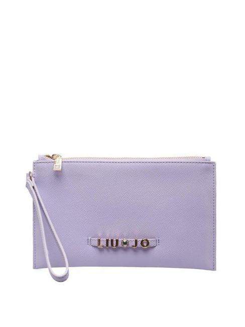 LIUJO SAFFIANO Pochette media con polsierina glicine - Borse Donna