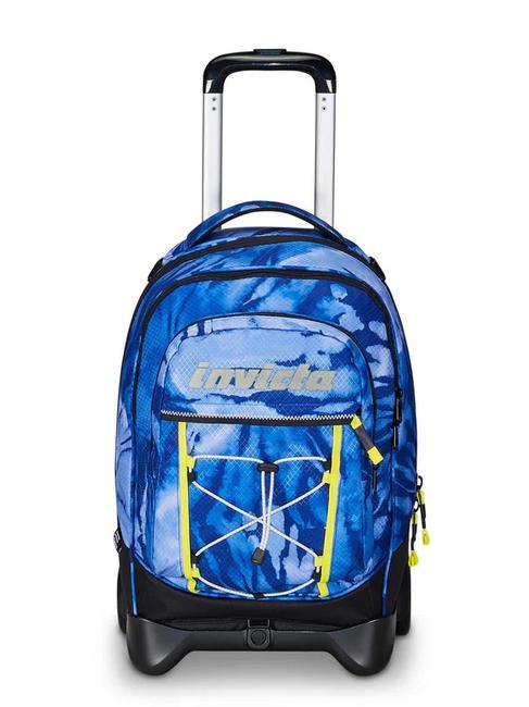 INVICTA PLUS GRS FANTASY Zaino trolley sganciabile blue shibori - Zaini con carrello