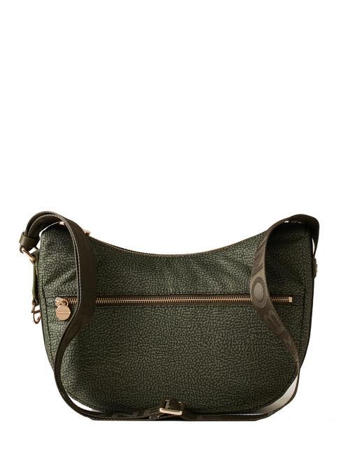 BORBONESE LUNA BAG SMALL ECO LINE Sacca con tracolla verde militare - Borse Donna