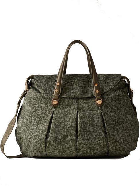 BORBONESE CROISSANT  Borsa a mano, con tracolla verde militare - Borse Donna