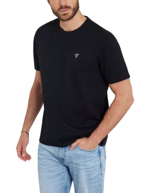 GUESS PATCH T-shirt in cotone jetbla - T-shirt Uomo