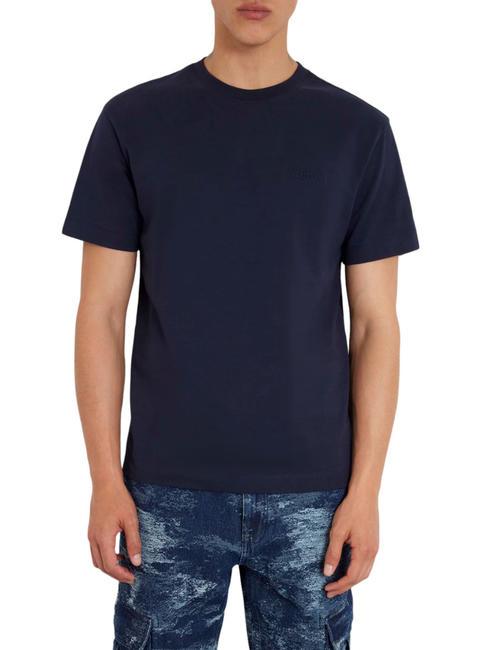 GUESS SS CN T-shirt in cotone smartblue - T-shirt Uomo