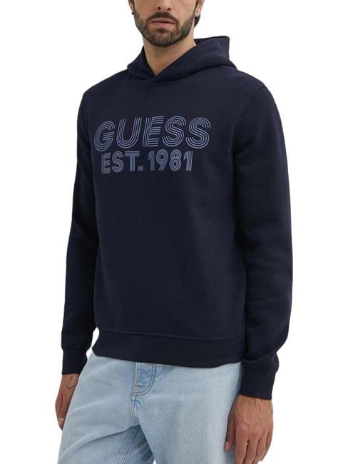 GUESS BEAU Felpa con cappuccio smartblue - Felpe Uomo