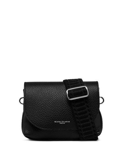 GIANNI CHIARINI MINERVA Borsa tracolla in pelle con flap Nero - Borse Donna