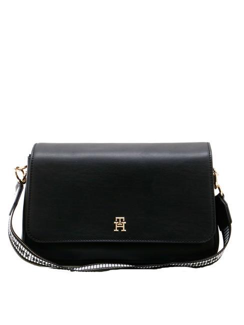 TOMMY HILFIGER FRESH Borsa a spalla con flap black - Borse Donna