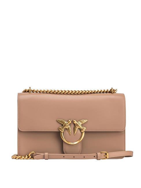 PINKO CLASSIC LOVE BAG Borsa one simply biscotto zenzero-antique gold - Borse Donna