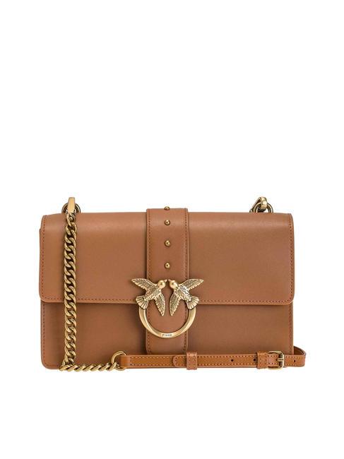 PINKO CLASSIC LOVE BAG Borsa one simply cuoio-antique gold - Borse Donna