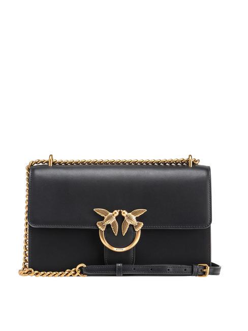 PINKO CLASSIC LOVE BAG Borsa one simply nero-antique gold - Borse Donna