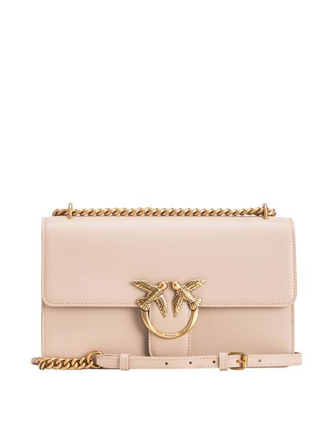 PINKO CLASSIC LOVE BAG Borsa one simply beige-grigio fumo-antique gold - Borse Donna