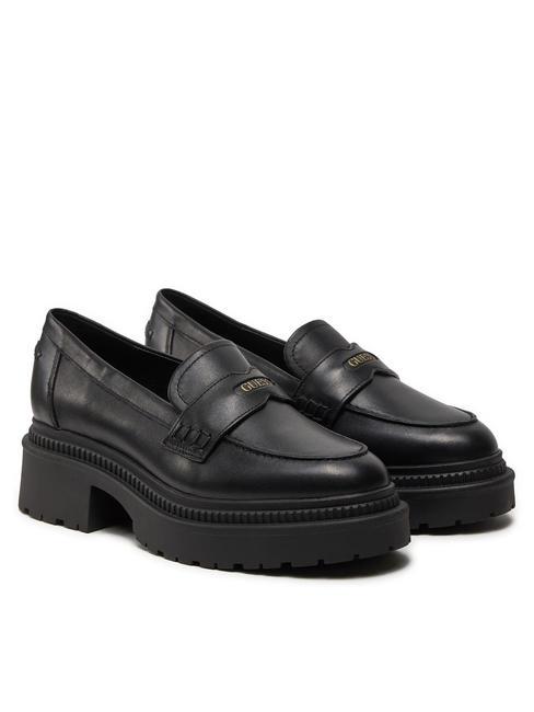 GUESS FINDA Mocassino alto in pelle NERO - Scarpe Donna