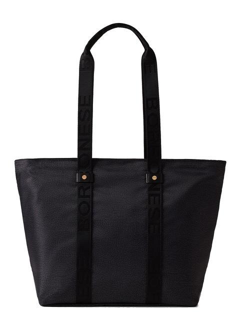 BORBONESE SHOPPER MEDIUM ECO LINE Borsa a spalla dark black - Borse Donna