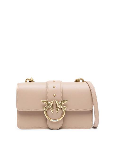 PINKO MINI LOVE BAG Borsa one simply beige-grigio fumo-antique gold - Borse Donna