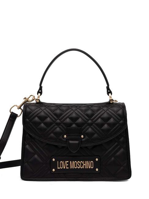 LOVE MOSCHINO QUILTED Borsa cartelletta con tracolla Nero - Borse Donna