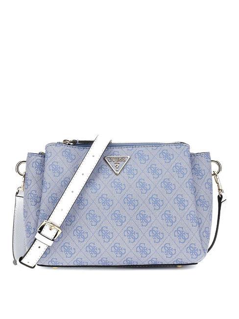 GUESS NOELLE 4G Borsetta a tracolla light blue logo - Borse Donna