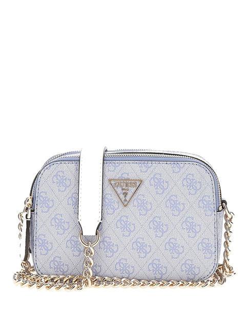 GUESS NOELLE Borsa camera case a tracolla light blue logo - Borse Donna