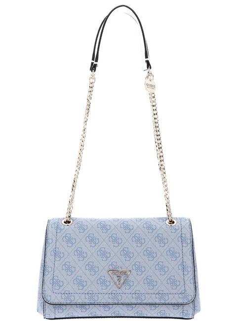 GUESS NOELLE Logo Borsetta a spalla / a tracolla light blue logo - Borse Donna