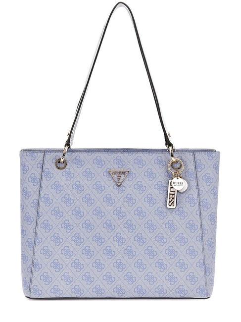 GUESS NOELLE Shopping Bag light blue logo - Borse Donna