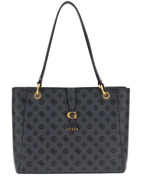 GUESS KUBA  Shopper a spalla charcoal logo - Borse Donna