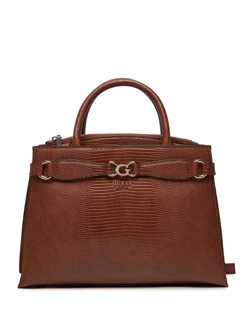 GUESS ARLENA Lizzard Borsa a mano, con tracolla COGNAC - Borse Donna