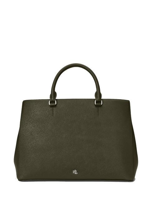 RALPH LAUREN HANNA Borsa a mano grande in pelle dark olive30 - Borse Donna