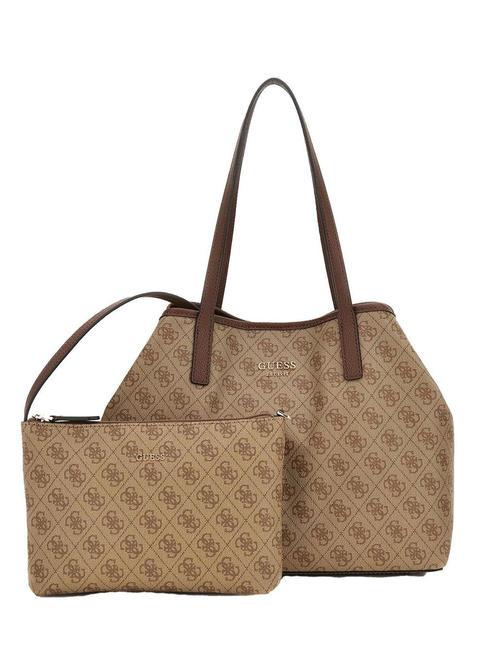 GUESS VIKKY LL Borsa a spalla latte logo/brown - Borse Donna