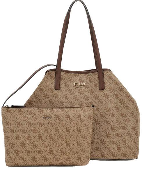 GUESS VIKKY LL  Borsa trasformabile, con pochette latte logo/brown - Borse Donna