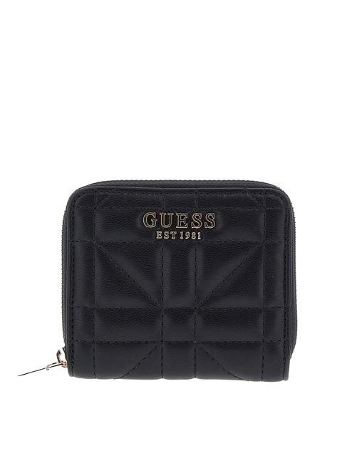 GUESS ASSIA  Portafoglio zip around piccolo NERO - Portafogli Donna