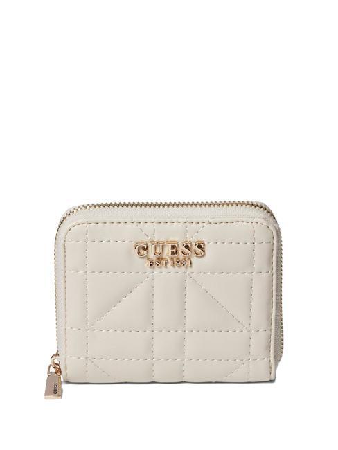 GUESS ASSIA  Portafoglio zip around piccolo STONE - Portafogli Donna