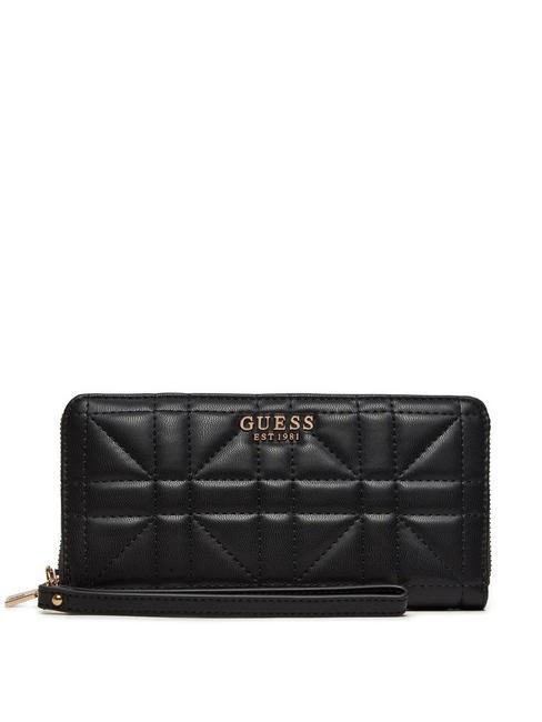 GUESS ASSIA  Portafoglio zip around NERO - Portafogli Donna