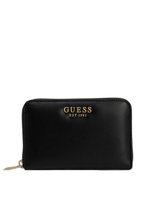 GUESS LAURE Portafoglio zip around NERO - Portafogli Donna