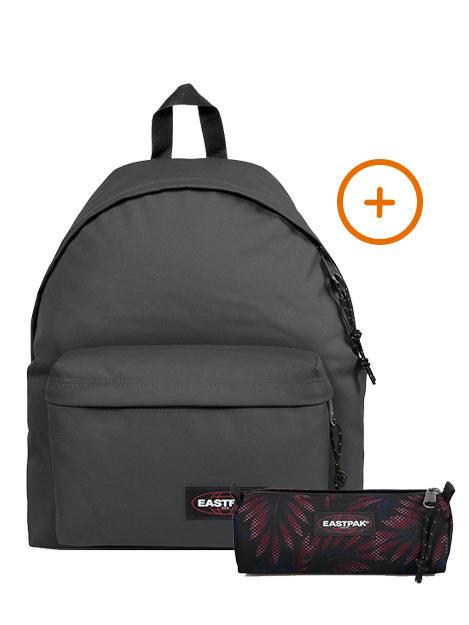 EASTPAK PADDED PAK'R + BENCHMARK SINGLE Zaino + Astuccio grey - Zaini Scuola & Tempo Libero