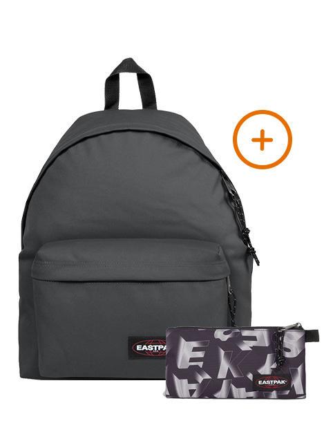 EASTPAK PADDED PAK'R + FLATCASE Zaino + Astuccio grey - Zaini Scuola & Tempo Libero