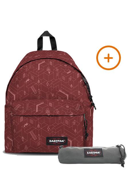 EASTPAK PADDED PAK'R + SMALL ROUND SINGLE Zaino + Astuccio Blocks Brisk - Zaini Scuola & Tempo Libero