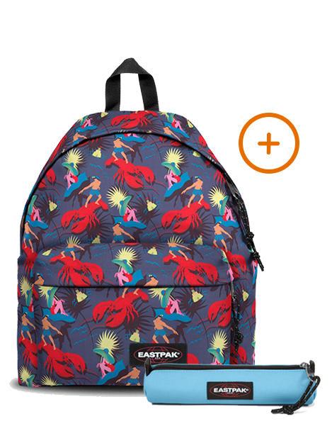 EASTPAK PADDED PAK'R + SMALL ROUND SINGLE Zaino + Astuccio funksea navy - Zaini Scuola & Tempo Libero