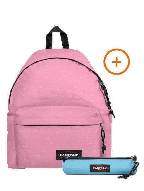 EASTPAK PADDED PAK'R + SMALL ROUND SINGLE Zaino + Astuccio seaside waves - Zaini Scuola & Tempo Libero