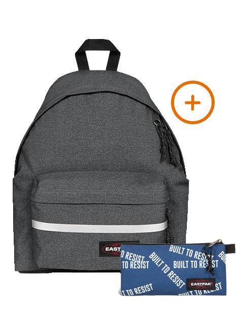 EASTPAK PADDED BIKE + FLATCASE Zaino + Astuccio BlackDenim - Zaini Scuola & Tempo Libero