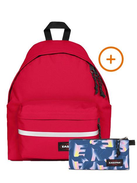 EASTPAK PADDED BIKE + FLATCASE Zaino + Astuccio Sailor Red - Zaini Scuola & Tempo Libero