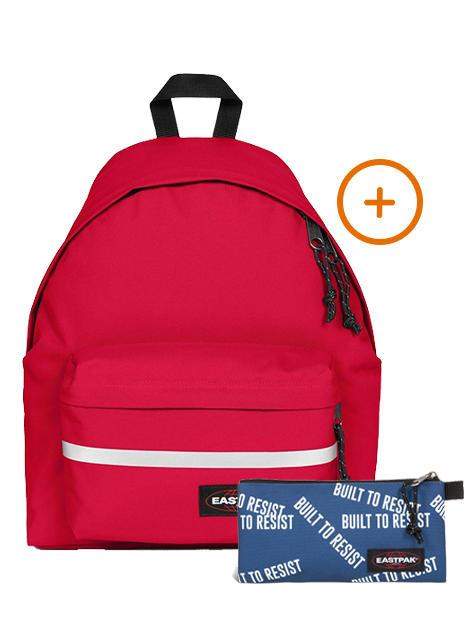 EASTPAK PADDED BIKE + FLATCASE Zaino + Astuccio Sailor Red - Zaini Scuola & Tempo Libero