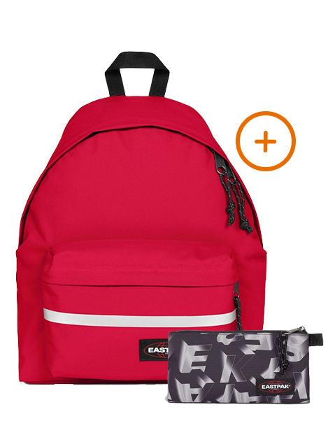 EASTPAK PADDED BIKE + FLATCASE Zaino + Astuccio Sailor Red - Zaini Scuola & Tempo Libero